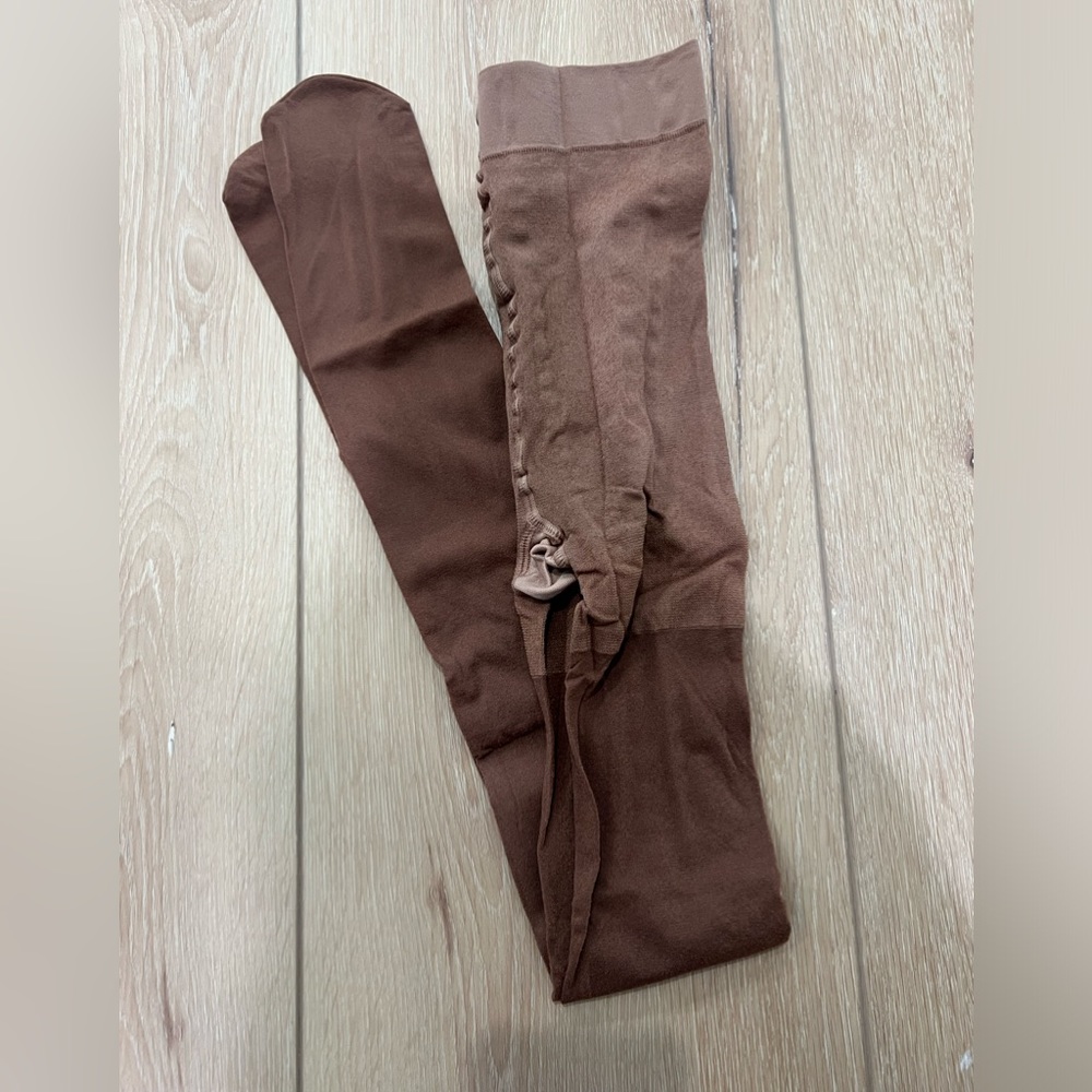 Brown footed tights
